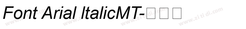 Font Arial ltalicMT字体转换